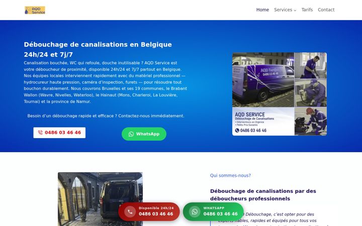 Posnetek zaslona aqd-debouchage.be
