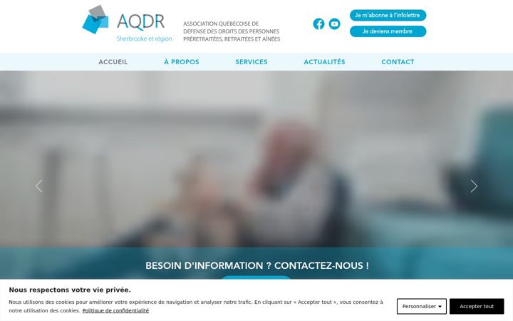 Screenshot of aqdrsherbrooke.org