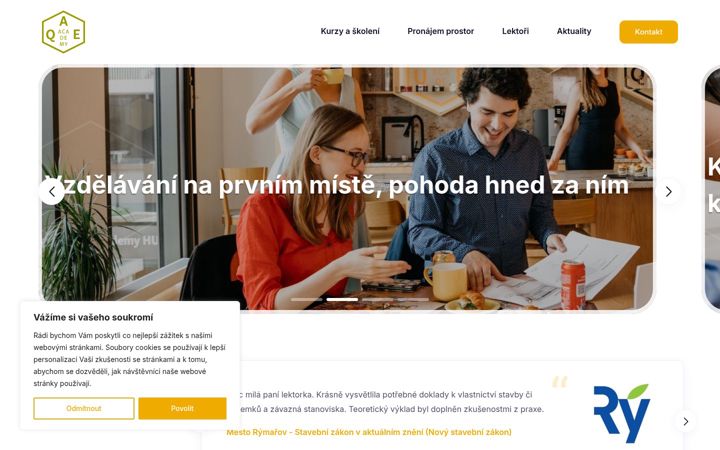Screenshot of aqeacademy.cz