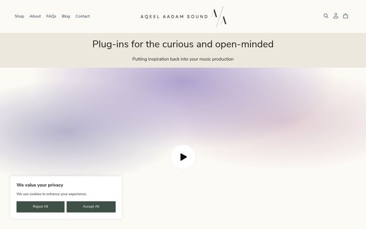 Screenshot of aqeelaadamsound.com