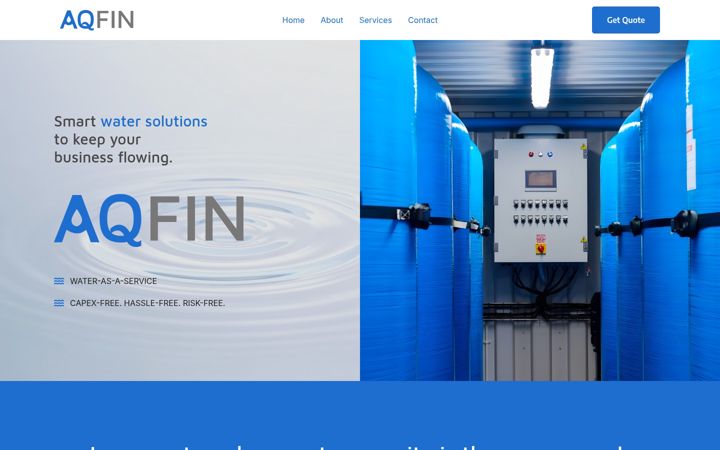 Skärmbild av aqfin.net