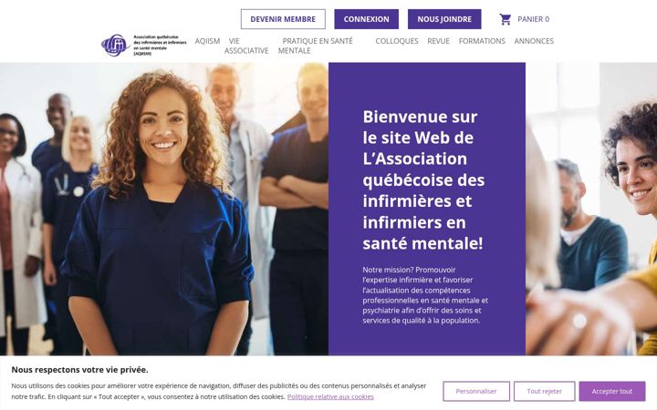 Screenshot of aqiism.org
