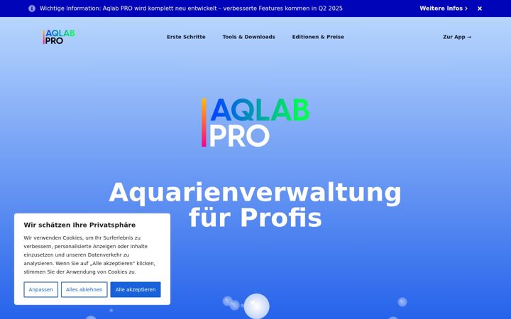 Screenshot of aqlab-pro.com