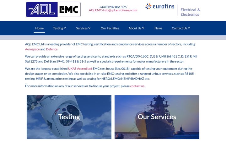 Captură de ecran a aqlemc.co.uk