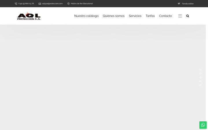 Screenshot of aqlproteccion.com