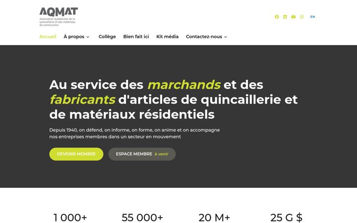 Screenshot of aqmat.org