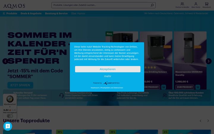 Screenshot of aqmos.com