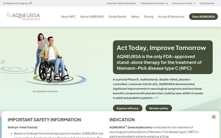 Screenshot of aqneursahcp.com