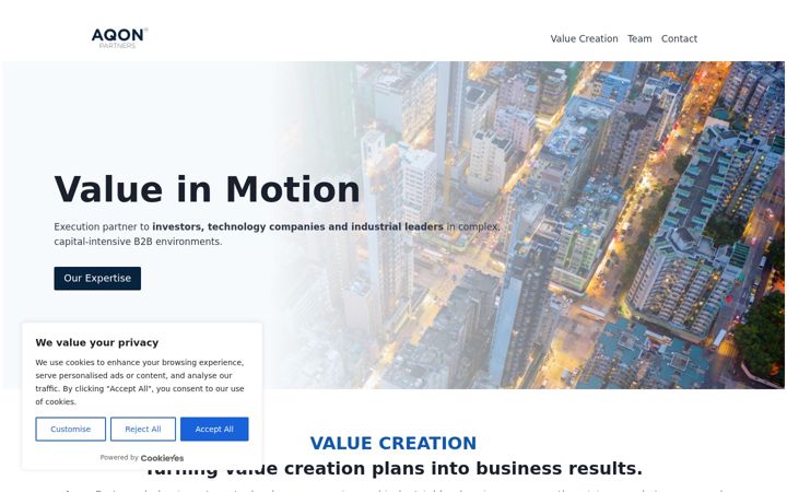 Screenshot of aqonpartners.com