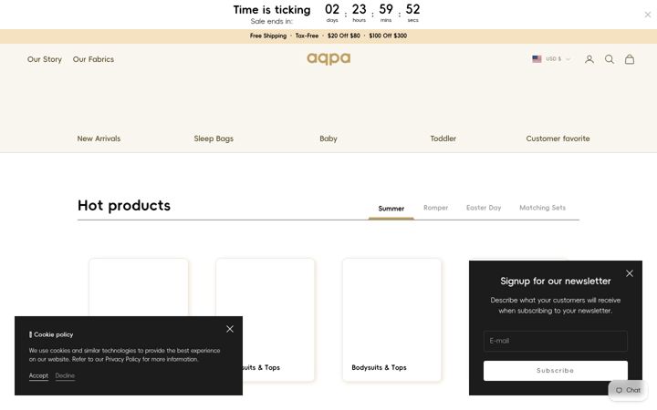 Screenshot of aqpababies.com