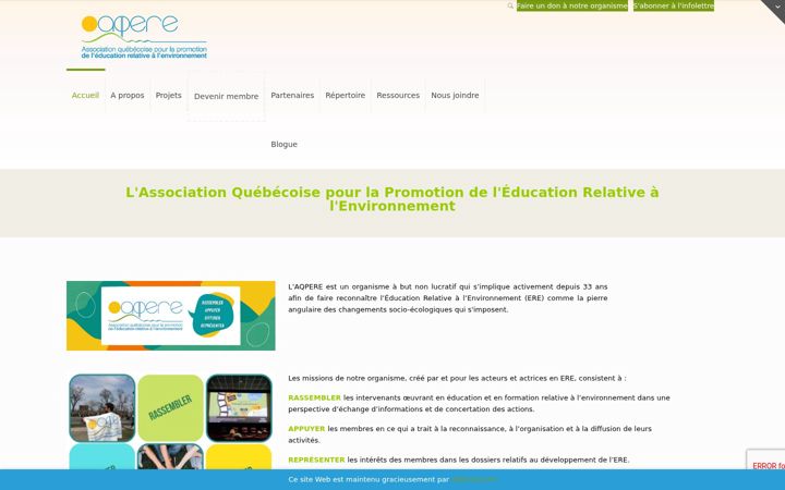 Snímek obrazovky aqpere.org