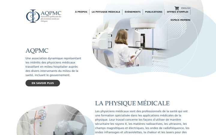 Snímek obrazovky aqpmcquebec.ca