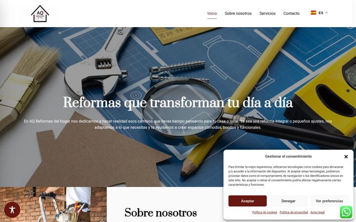 Screenshot of aqreformas.es