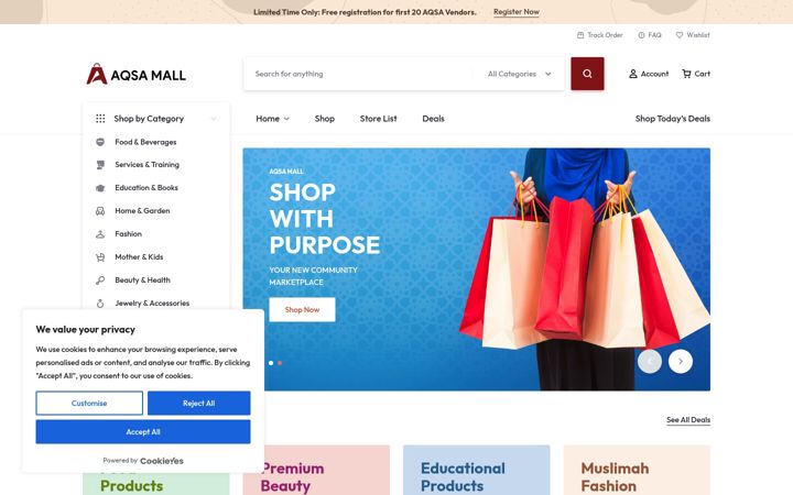 Screenshot of aqsamall.my