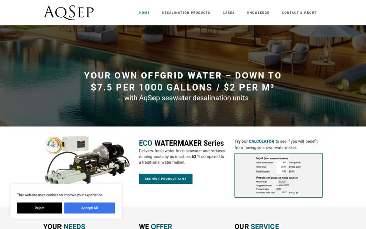 Screenshot of aqsep.com