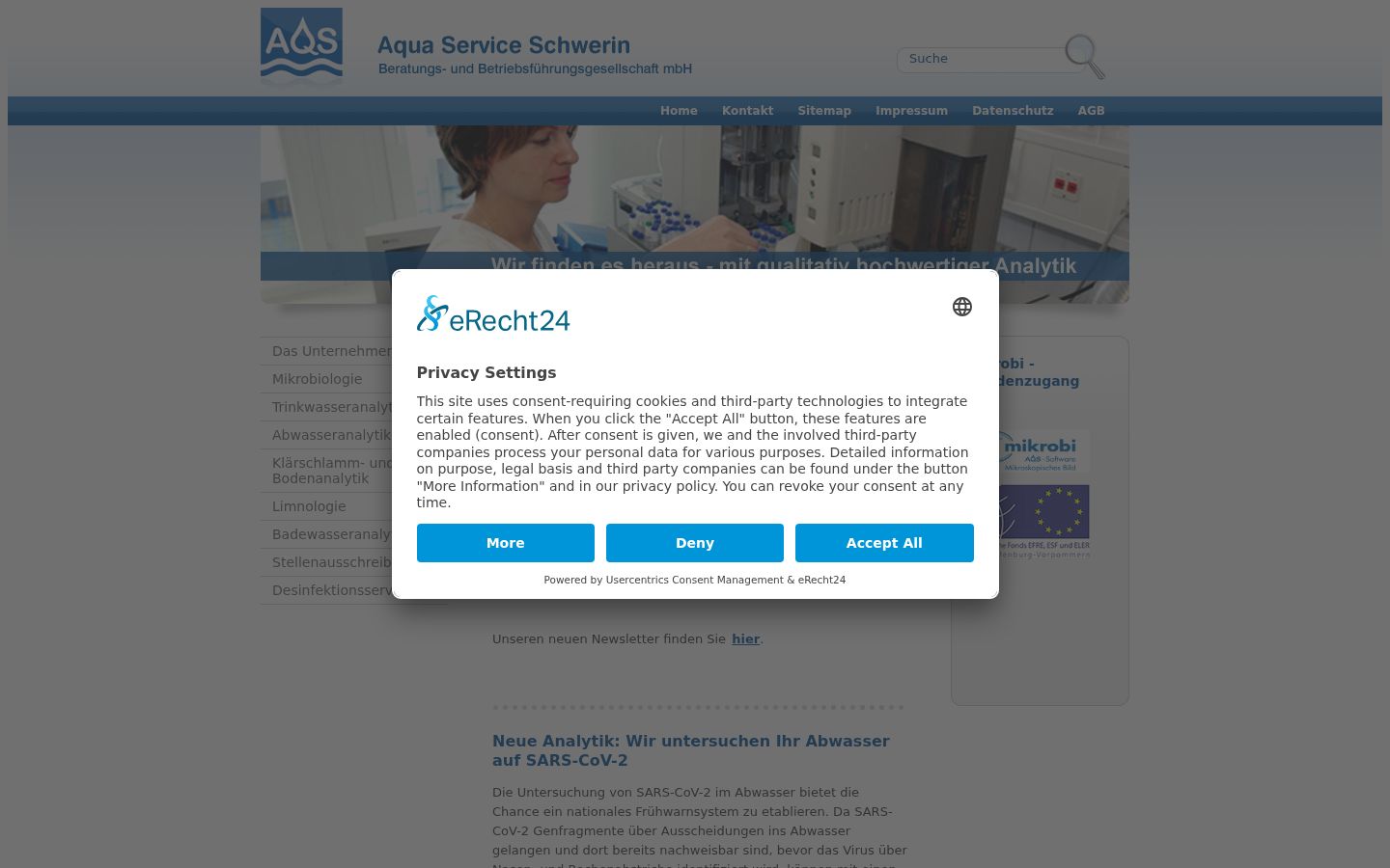 Screenshot del banner di consenso mostrato prima di qualsiasi interazione