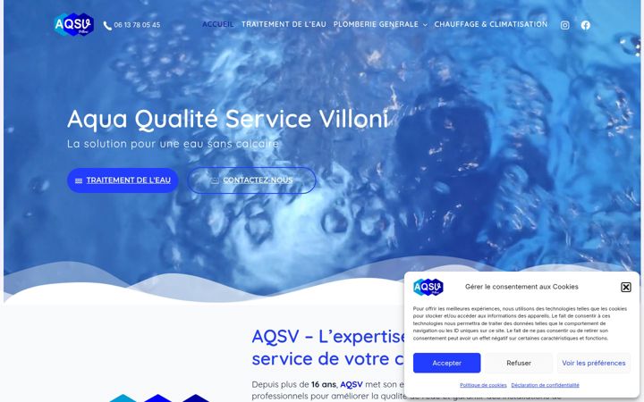 Screenshot of aqsv-adoucisseur.fr