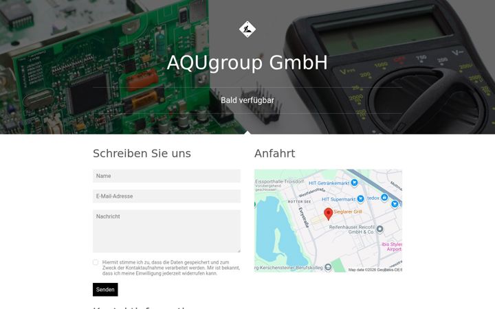 Screenshot of aqu-group.de