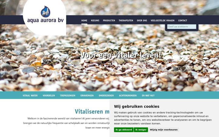 Screenshot of aqua-aurora.nl