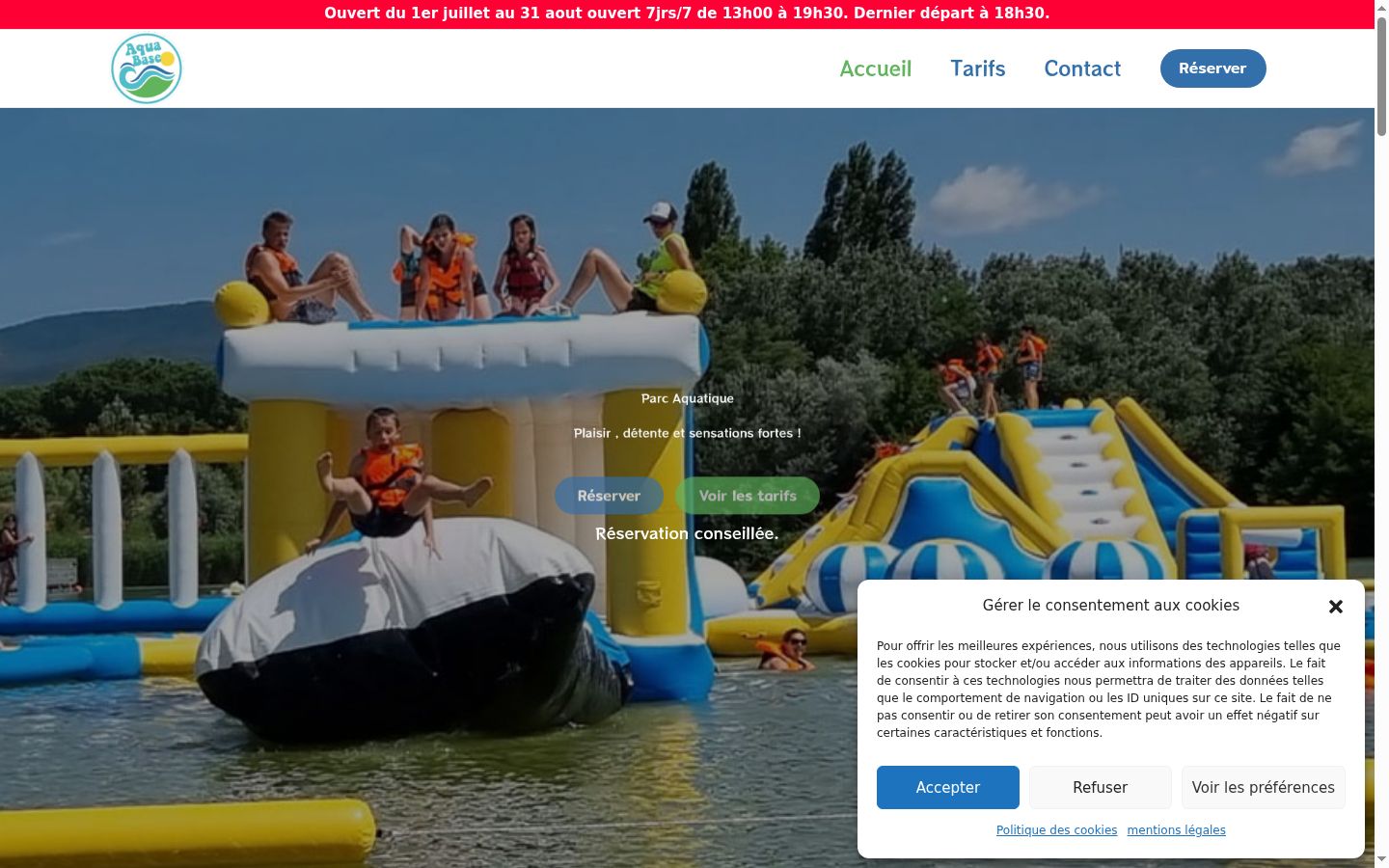 Screenshot tal-banner tal-kunsens muri qabel kwalunkwe interazzjoni