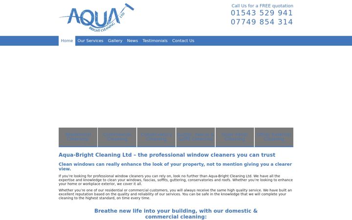 Screenshot of aqua-bright.co.uk