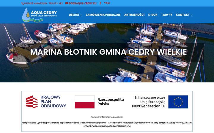 Екранна снимка на aqua-cedry.eu