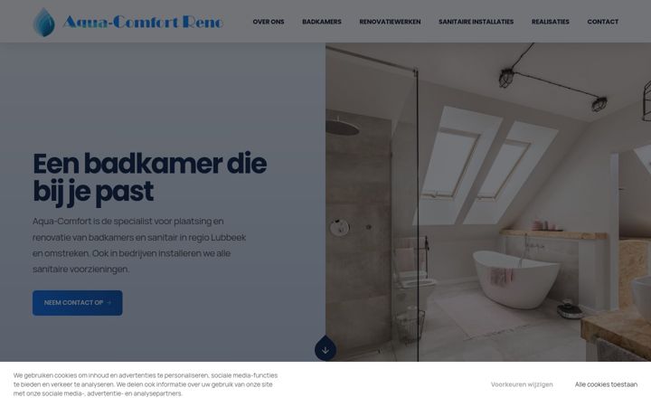 Screenshot stránky aqua-comfort.be