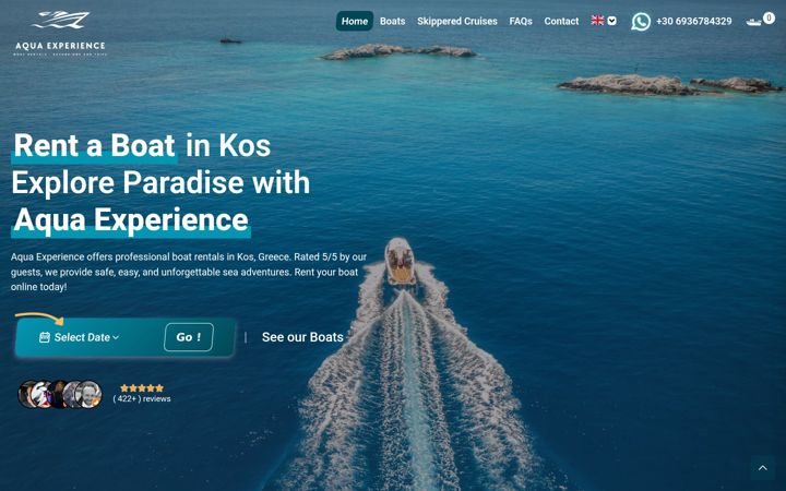Ekrano kopija aqua-experience.com