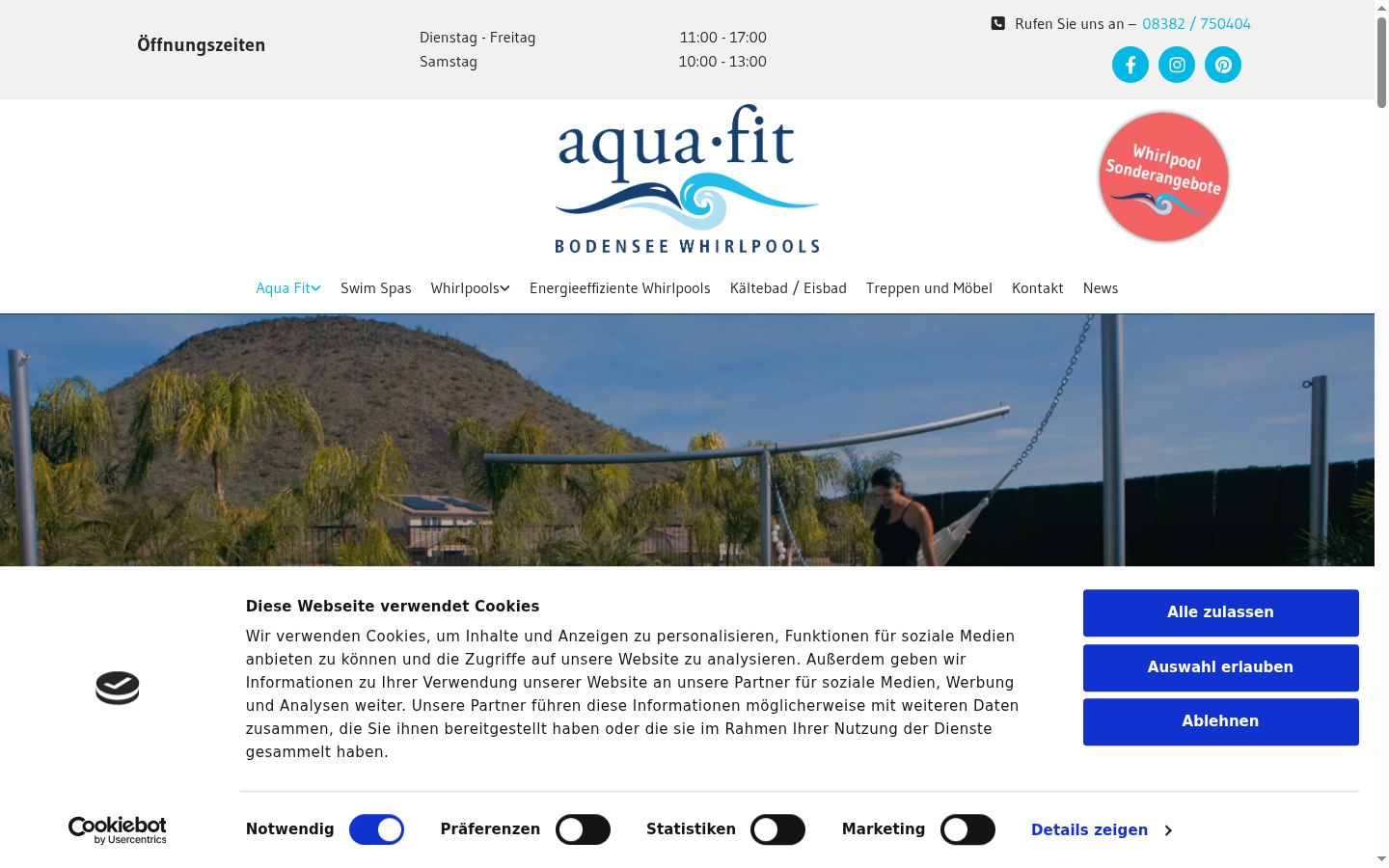 Screenshot tal-banner tal-kunsens muri qabel kwalunkwe interazzjoni