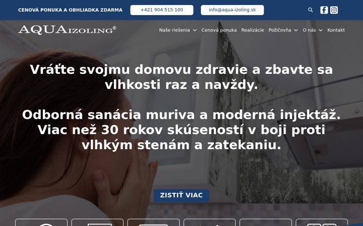 Screenshot of aqua-izoling.sk