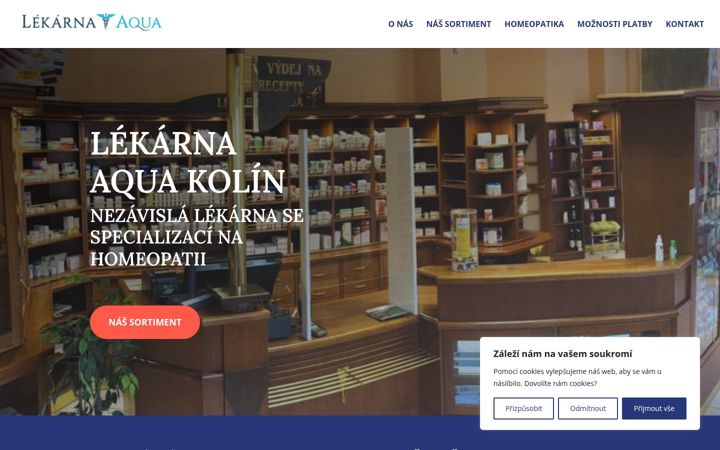 Screenshot of aqua-lekarna.cz