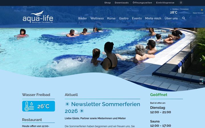 Screenshot of aqua-life.ch