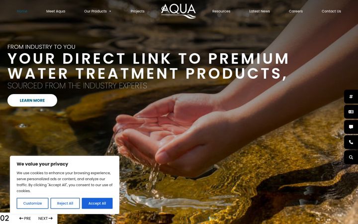 Screenshot of aqua-me.ae