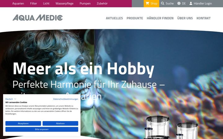 Screenshot of aqua-medic.de