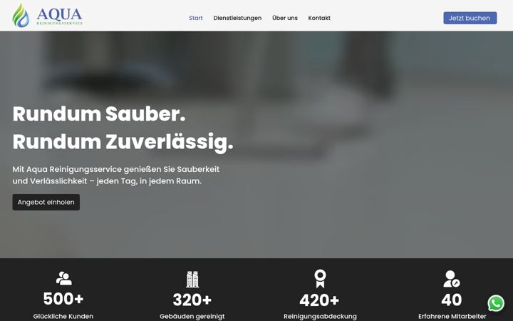 Screenshot του aqua-reinigungsservice.de