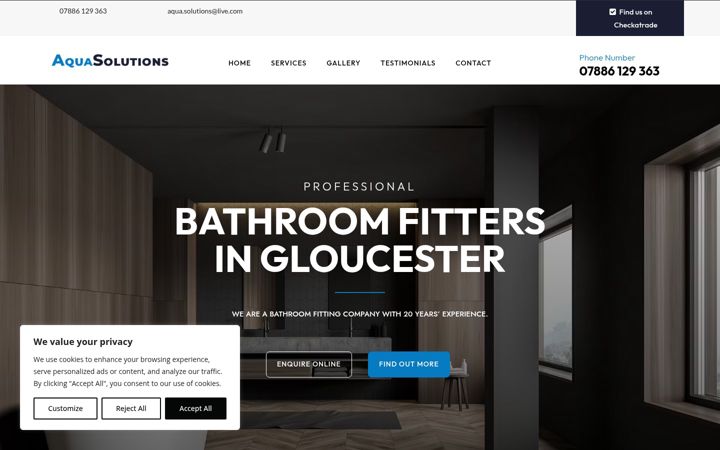 Screenshot ta' aqua-solutions.uk