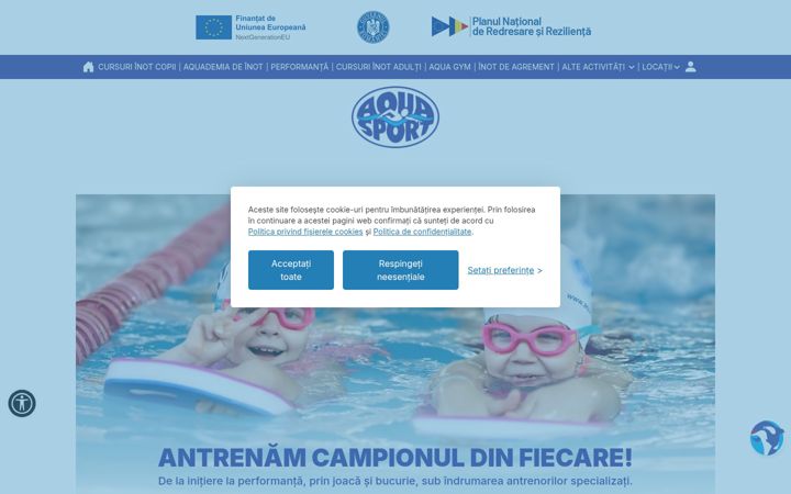 Screenshot ta' aqua-sport.ro