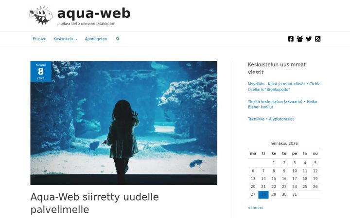 Ekrānuzņēmums no aqua-web.fi