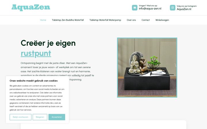Ekrānuzņēmums no aqua-zen.nl