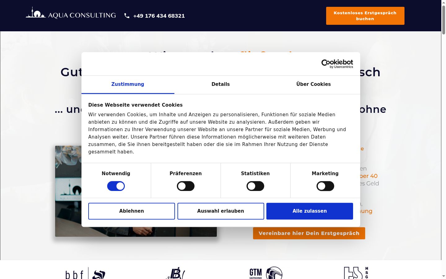 Screenshot tal-banner tal-kunsens muri qabel kwalunkwe interazzjoni