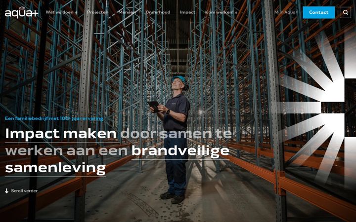 Screenshot van aqua.nl