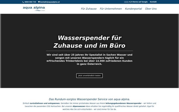 Screenshot of aquaalpina.at