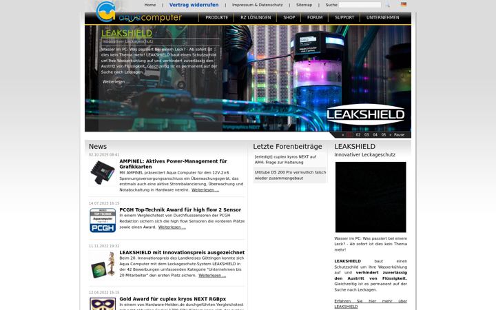 Screenshot του aquabay.de