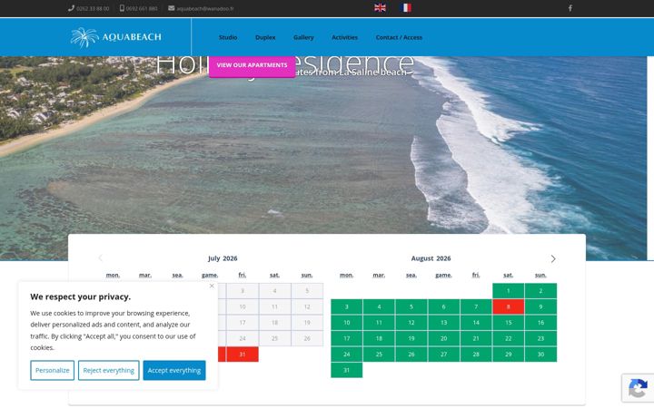 Screenshot of aquabeach.net