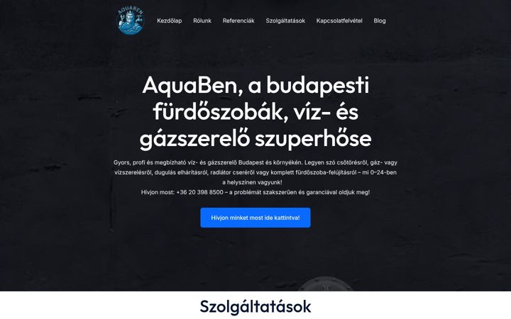 Zrzut ekranu aquaben.hu