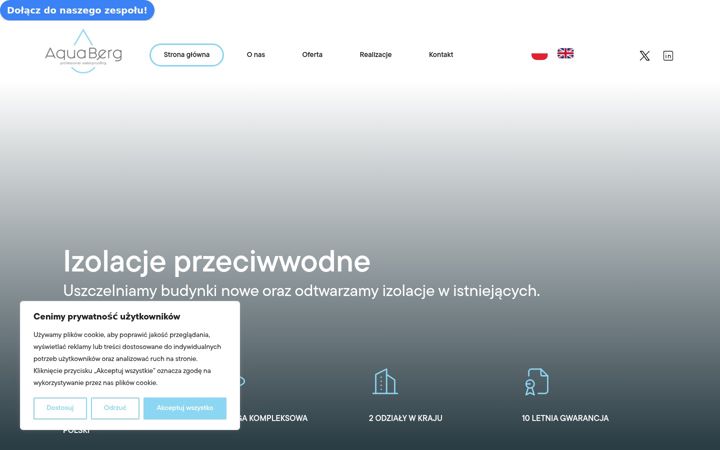 Zrzut ekranu aquaberg.pl