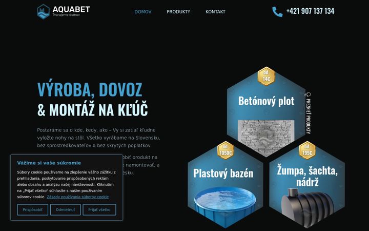 Screenshot of aquabet.sk