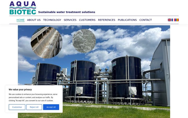 Screenshot of aquabiotec.com