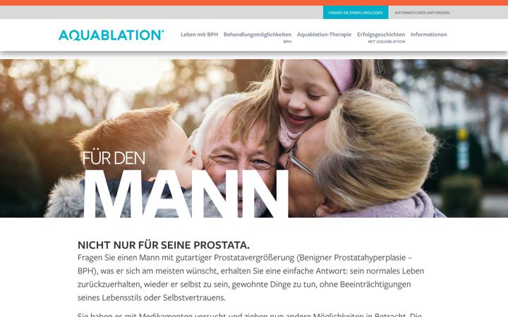 Screenshot of aquablation.de