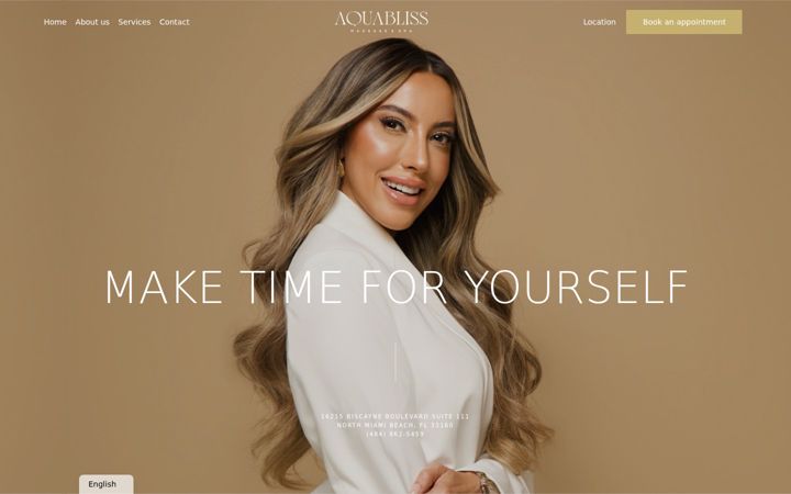 Screenshot of aquablissspa.com